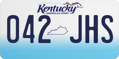 KY license plate 042JHS
