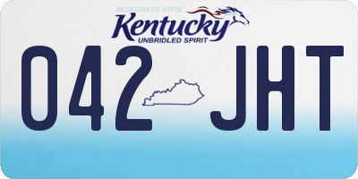 KY license plate 042JHT