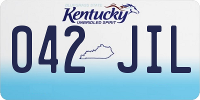 KY license plate 042JIL