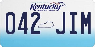 KY license plate 042JIM