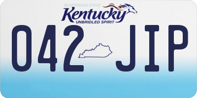 KY license plate 042JIP