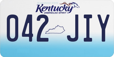 KY license plate 042JIY