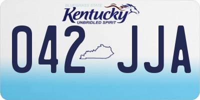 KY license plate 042JJA