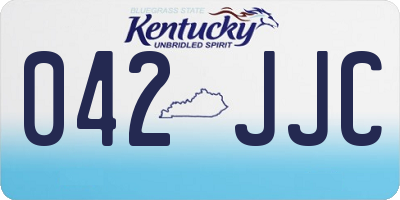 KY license plate 042JJC