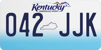 KY license plate 042JJK