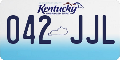 KY license plate 042JJL