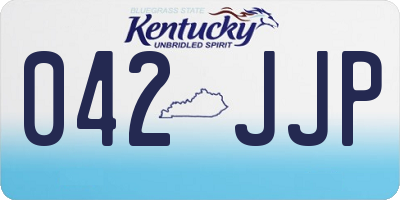 KY license plate 042JJP
