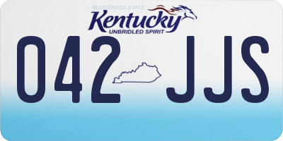 KY license plate 042JJS