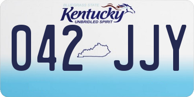 KY license plate 042JJY