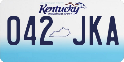 KY license plate 042JKA