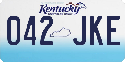 KY license plate 042JKE