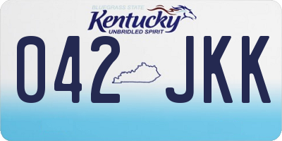 KY license plate 042JKK