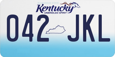 KY license plate 042JKL