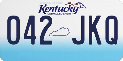 KY license plate 042JKQ