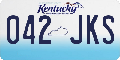 KY license plate 042JKS