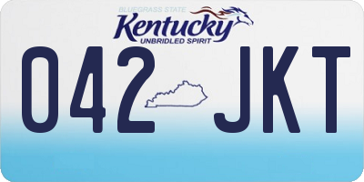 KY license plate 042JKT