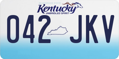KY license plate 042JKV