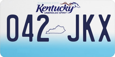 KY license plate 042JKX