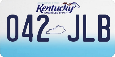 KY license plate 042JLB