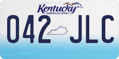 KY license plate 042JLC