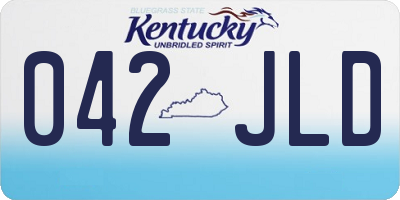 KY license plate 042JLD