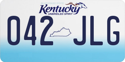 KY license plate 042JLG