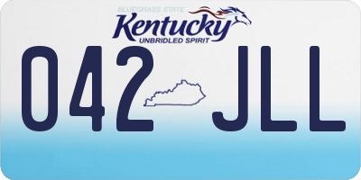KY license plate 042JLL