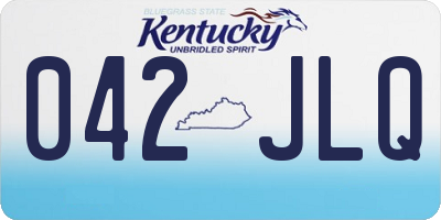KY license plate 042JLQ