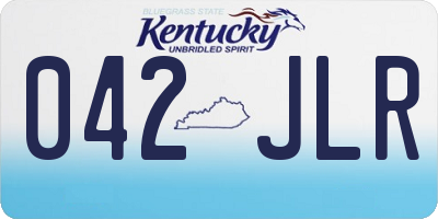 KY license plate 042JLR