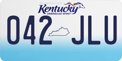 KY license plate 042JLU