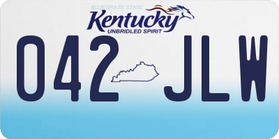 KY license plate 042JLW