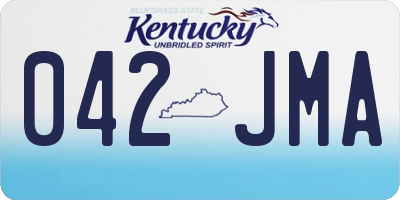 KY license plate 042JMA