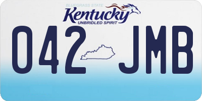 KY license plate 042JMB