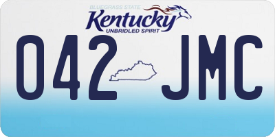 KY license plate 042JMC