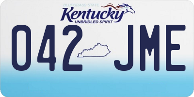 KY license plate 042JME