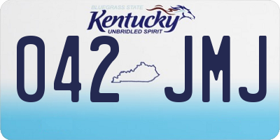 KY license plate 042JMJ