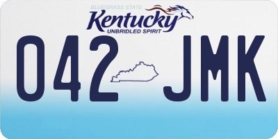 KY license plate 042JMK