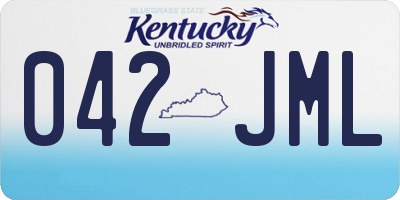 KY license plate 042JML