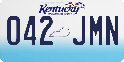 KY license plate 042JMN
