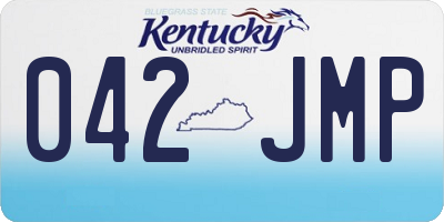 KY license plate 042JMP