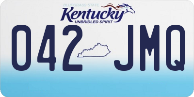 KY license plate 042JMQ