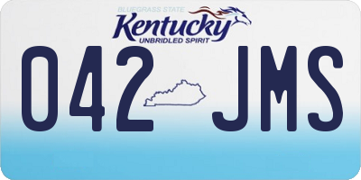 KY license plate 042JMS