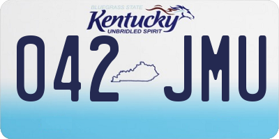 KY license plate 042JMU