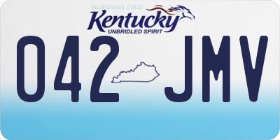 KY license plate 042JMV
