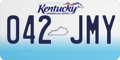 KY license plate 042JMY