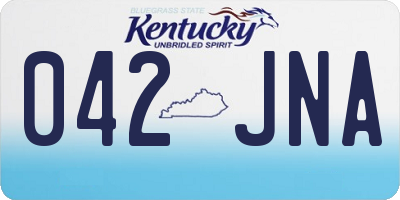 KY license plate 042JNA