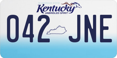 KY license plate 042JNE