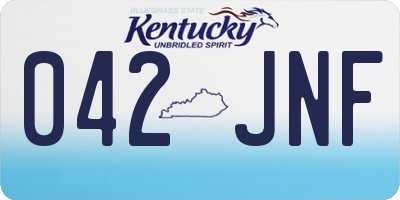 KY license plate 042JNF