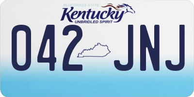 KY license plate 042JNJ