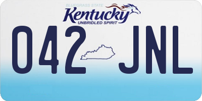 KY license plate 042JNL